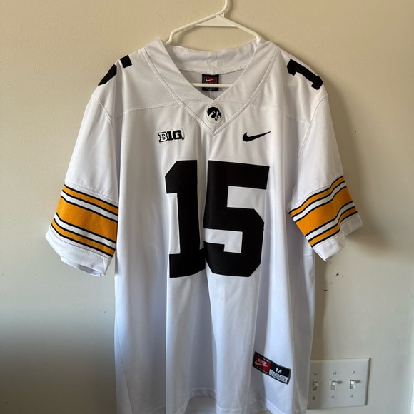 Nike White and Black Jersey with Yellow Accents